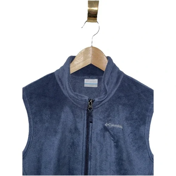 Columbia Boys' XL 18/20 Steens Mountain Fleece Vest Navy Blue Full Zip Outdoors - Picture 5 of 12